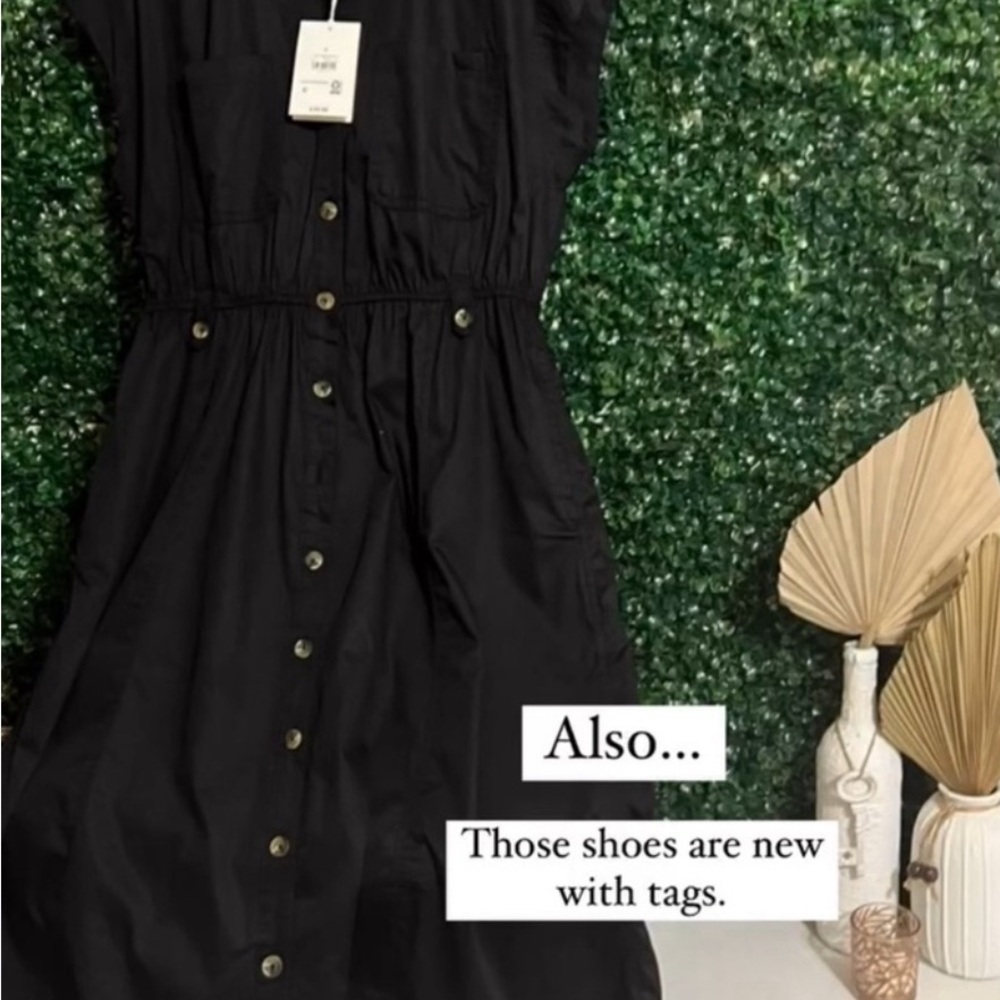 Elegant Black Button-Down Dress